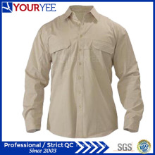 Пользовательские рубашки с длинным рукавом Рубашки мужские Unisex (YWS110)